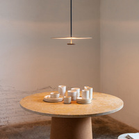 Lustre LED design AB Personality Minimalist Flying Saucer en fer, réglable en hauteur, intensité variable, pour bureau et bar