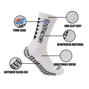 Calcetines Deportivos Personalizados de Fábrica para Hombre, Calcetines de Fútbol de Nailon y Algodón con Logotipo, Antideslizantes, de Tubo Alto, de Alta Calidad - Product Image 2