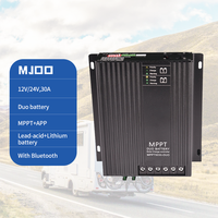 Contrôleur de charge solaire MPPT double batterie MJOO en gros 10A 20A 30A 12/24V OEM avec Bluetooth