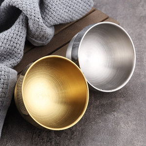 Verre à Soju en Acier Inoxydable 304 Rond Argent Or – Vaisselle de Fête – Verre à Baijiu – Tasse à une gorgée - Product Image 3