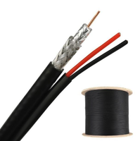 Venta caliente OEM Factory RG6 RG59 RG11 CCS Cable de cobre coaxial para cámara CCTV Cables de comunicación de video con cable de alimentación