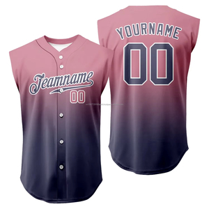 เสื้อเบสบอลไล่ระดับสีแบบสั้นปรับแต่งได้เสื้อกั๊กทีมซอฟต์บอลสำหรับฝึกซ้อมกีฬาฮิปฮอป - Product Image 1