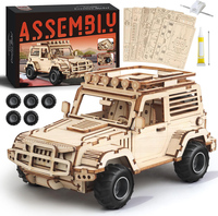 Casse-tête en bois 3D pour enfants et adultes, jouet d'assemblage de voiture-citerne mobile, kit de maquette, cadeau artisanal pour enfants et adultes