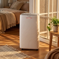 Purificador de Aire Programable A16 de 20L, Deshumidificador para Casa Móvil, Compresor de Bajo Ruido, Ionizador con WiFi