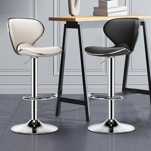 Sillas de <span class=keywords><strong>Bar</strong></span> Giratorias Ajustables con Base de Aluminio Contemporánea y Tapicería de Cuero PU para Uso en Interiores y Exteriores, Hogar, Bares y Centros Comerciales, a Precio Reducido - Product Image 5