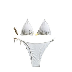 Traje de Baño Bikini de Dos Piezas con Estampado de Estrellas de Mar y Conchas del Océano en 3D de Instagram - Product Image 5