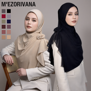 Hijab Lungo Quadrato in Voile di Cotone Morbido e Setoso, Traspirante, per Uso Quotidiano delle Donne Musulmane - Product Image 3