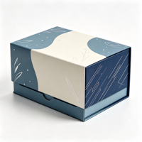 Boîte à rabat inversé personnalisée imprimée, carton pliable avec impression CMYK pour cosmétiques, soins de la peau et emballages de vente au détail