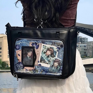 Bolsa Escolar Japonesa de Gran Capacidad, Impermeable, de Material PU, con Tablero Insertable para Uso Diario - Product Image 3