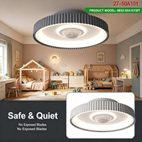 Ventilateur de plafond silencieux sans pales Yeyun, sans pales apparentes, ventilateur lumineux familial sécurisé