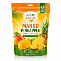 3,5g Op maat bedrukte mango-ananas Mylar zak ZA verpakking Tropisch fruit staande pouch voor snackverpakkingen