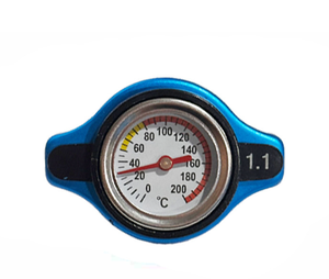 Kit de bouchons de réservoir de carburant et de radiateur en aluminium avec <span class=keywords><strong>jauge</strong></span> de température pour SUV tout-terrain, camion de course modifié - Product Image 2