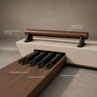 Reformer de Pilates de Madera de Nogal con Diseño Artesanal Jereathy, Reformer Clásico de Pilates