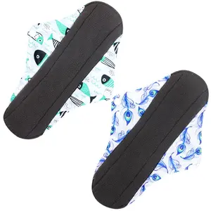 2020 Reusable Cloth Menstrual Pads Washable Charcoal Bamboo Sanitary Pads With a Storage Bag