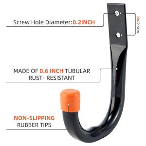 Nhiệm Vụ Nặng Nề Nhà Để Xe Móc 6 Gói <span class=keywords><strong>J</strong></span> Hình Móc Treo Tường Gắn Nhà Lưu Trữ Thép Kim Loại Vườn Công Cụ Tổ Chức Treo Móc Nhà Để Xe - Product Image 3