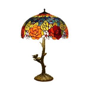 Lámpara de Escritorio LED de Estilo Europeo Retro Moderno, con Pantalla de Vidrio Tintado en Forma de Cúpula, 2700K, Ideal para Estudio, Cafetería, Habitación de Novios, Regalo, Dormitorio Cálido - Product Image 6