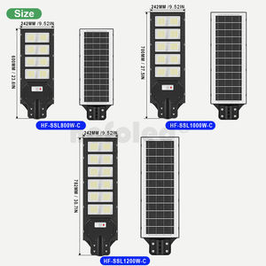 Hofoled 800W 1000W 1200W Luces solares al aire libre Impermeable 6500K Lámpara de calle LED blanca Dusk to Dawn Luces Led Luz de calle solar - Product Image 6
