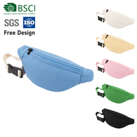 Sac banane personnalisé en toile unisexe avec sangle réglable, léger et durable pour la course, le shopping et les sorties en plein air