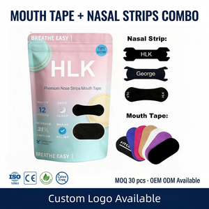 HLK 30条定制包装舒适棉睡眠更好的鼻子呼吸防打鼾黑嘴胶带鼻条 - Product Image 1