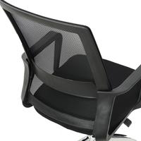 Chaise de bureau contemporaine H-506A à dossier mi-haut en maille, pivotante, avec accoudoirs réglables et pieds chromés – Offre spéciale