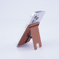Dompet Harga Pabrik Minimalis Penyangga Ponsel Tempat Kartu Kredit Penutup Kancing Klip Magsafe Magnetik RFID Blocking Kulit PU