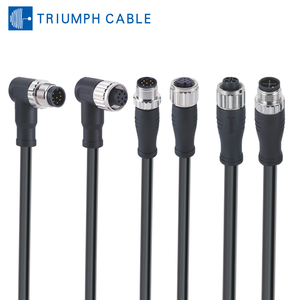 OEM 방수 IP67 M9 커넥터 케이블 2/8핀 직선/각형 몰딩 플러그 리드 (PVC/PUR) 로봇 M9 센서 커넥터 케이블 - Product Image 2