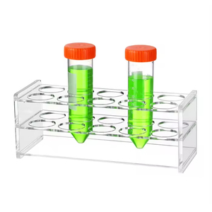 Soporte de acrílico transparente para tubos de ensayo, 12 ranuras, estante para tubos de centrífuga de laboratorio - Product Image 2