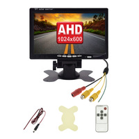 Monitor de Coche GAYINTT Compatible con AHD 1080P 720P CVBS, Monitor LCD de 7 Pulgadas para el Tablero, Monitor de Visión Trasera con Entrada AV para Autobús, Camión y Coche