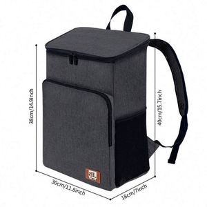 Nevera portátil de aluminio de gran capacidad de 20L para 36 latas de cerveza, cesta isotérmica para pícnic al aire libre, mochila nevera para almuerzo - Product Image 2