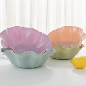 Lotus Leaf Shaped Fruit Plate Plastic Large Size Simple Style Home Snack Bowl For Fruits Vegetables Candy Sunflower Seeds - Product Image 3
