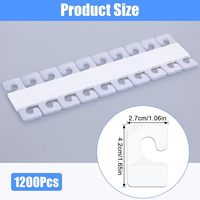 Onglets de suspension autocollants en plastique avec fente pliable pour affichage en magasin et vente au détail
