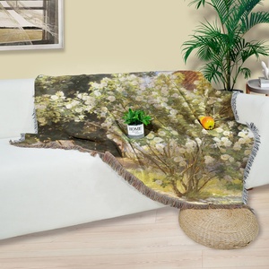 Couverture de lit à motif floral personnalisable et tenture murale Nouveau design Tapisseries tissées <span class=keywords><strong>Tapisserie</strong></span> décorative - Product Image 4