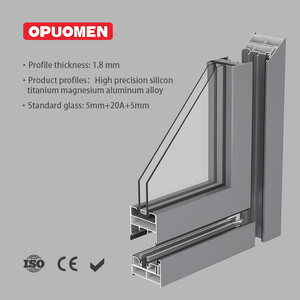 Ventana Plegable de Aluminio Estándar <span class=keywords><strong>Australiano</strong></span> OPUOMEN para Cocina, Hotel, Exterior, Sótano y Chalet con Pantalla Plegable Magnética - Product Image 6