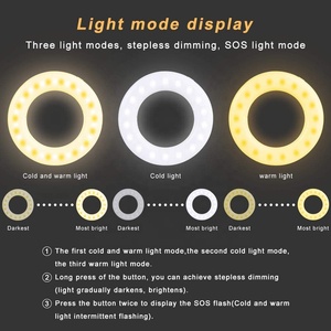 Éclairage de téléphone tiktok Selfie led variable cellulaire 200mAh Clip On Rechargeable Mobile Selfie anneau lumineux pour le maquillage - Product Image 5
