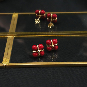 <span class=keywords><strong>Orecchini</strong></span> da donna Bodai GE1326E con perle finte e <span class=keywords><strong>corallo</strong></span>, novità 2023, design coreano semplice, placcatura <span class=keywords><strong>color</strong></span> oro con preservazione, 18k - Product Image 2