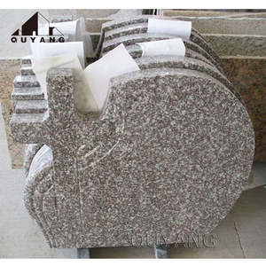 Quyang Aangepaste Grootte Westerse Ontwerp Outdoor Begraafplaats Decoratie Natuursteen Monument Graniet Gedenkteken Grafsteen - Product Image 5