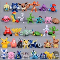 144 pièces/lot Produits tendances Figurines d'anime Mini figurines Modèles de figurines Pokémon 144 figurines d'action