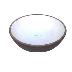 Bol en bois de manguier très vendu bol de service en bois émaillé et fruits en émail prix de gros en métal - Product Image 1