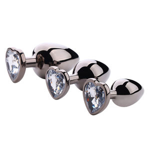Tapón Anal con forma de Joya en forma de corazón, Juguetes sexuales para mujer, tapón Anal de color <span class=keywords><strong>pistola</strong></span>, compatible con <span class=keywords><strong>Amazon</strong></span> FBA, venta de Juguetes Sexuales - Product Image 3
