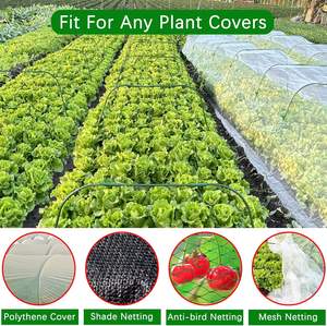 Les cerceaux de serre en plastique antirouille élèvent le <span class=keywords><strong>tunnel</strong></span> avec 24 pièces des pinces Diy Garden Hoop Support Frame Stakes for Raised Garden Beds - Product Image 4