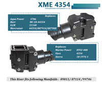 Tubería de escape de hierro fundido XME 4354 para Mercruiser, elevador central de escape de 4 pulgadas para motores V6/V8, kits de escape para embarcaciones marinas, proveedores