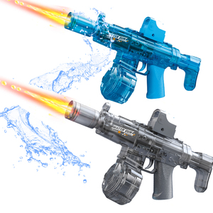 Pistola ad Acqua Automatica per Bambini, Grande Capacità, Giocattolo Estivo con Luce, Lunga Gittata, in Plastica Grigia/Blu - Product Image 1