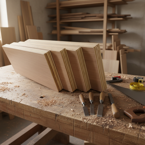 ไม้อัดเมลามีนคุณภาพสูง 18 มม. 4x8 ทันสมัย เป็นมิตรกับสิ่งแวดล้อม ใช้สำหรับตู้เสื้อผ้า ทนน้ำ - Product Image 1