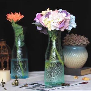 Decorazione per la casa soggiorno decorazione floreale ornamenti europei minimalista e creativo vaso di vetro trasparente