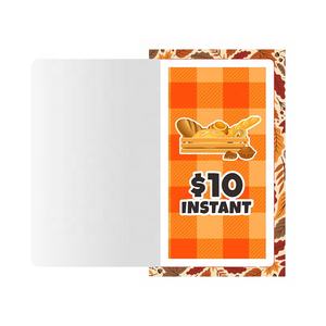 Pestañas de extracción de una ventana Billetes de juego Papel Impresión digital Tema personalizado del Día de Acción de Gracias Diseño gratuito - Product Image 4