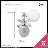 Atomiseur de parfum cylindrique en verre Well Lord Inc. 5ml/10ml PB152_C01, sérigraphie couleur personnalisée, qualité certifiée, livraison gratuite