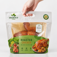 Sacs alimentaires personnalisés avec logo imprimé, vente en gros directe usine, sachets plastiques à fermeture éclair pour emballage de poulet rôti