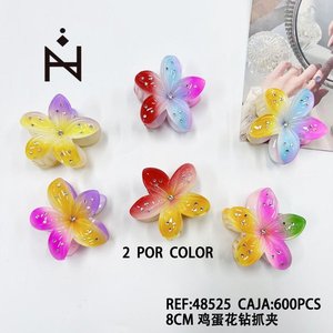 Fermaglio per capelli con strass Frangipani da 8 cm, accessorio per capelli alla moda per donna - Product Image 3