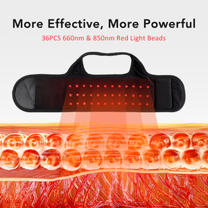 Nuevo Dispositivo de Terapia de Luz Roja Inalámbrico con 36 LED de 660/850nm, 3 Temperaturas, 3 Velocidades de Masaje, Batería de 3000mAh, Envoltura para Tobillo y Pie, Color Negro - Product Image 4
