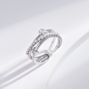wholesale plata 925 Sterling Silver Open finger <b>Ring</b> Baguette Cut <b>Crystal</b> Channel Setting Everyday Wear zircon wedding <b>rings</b> - Product Image 3